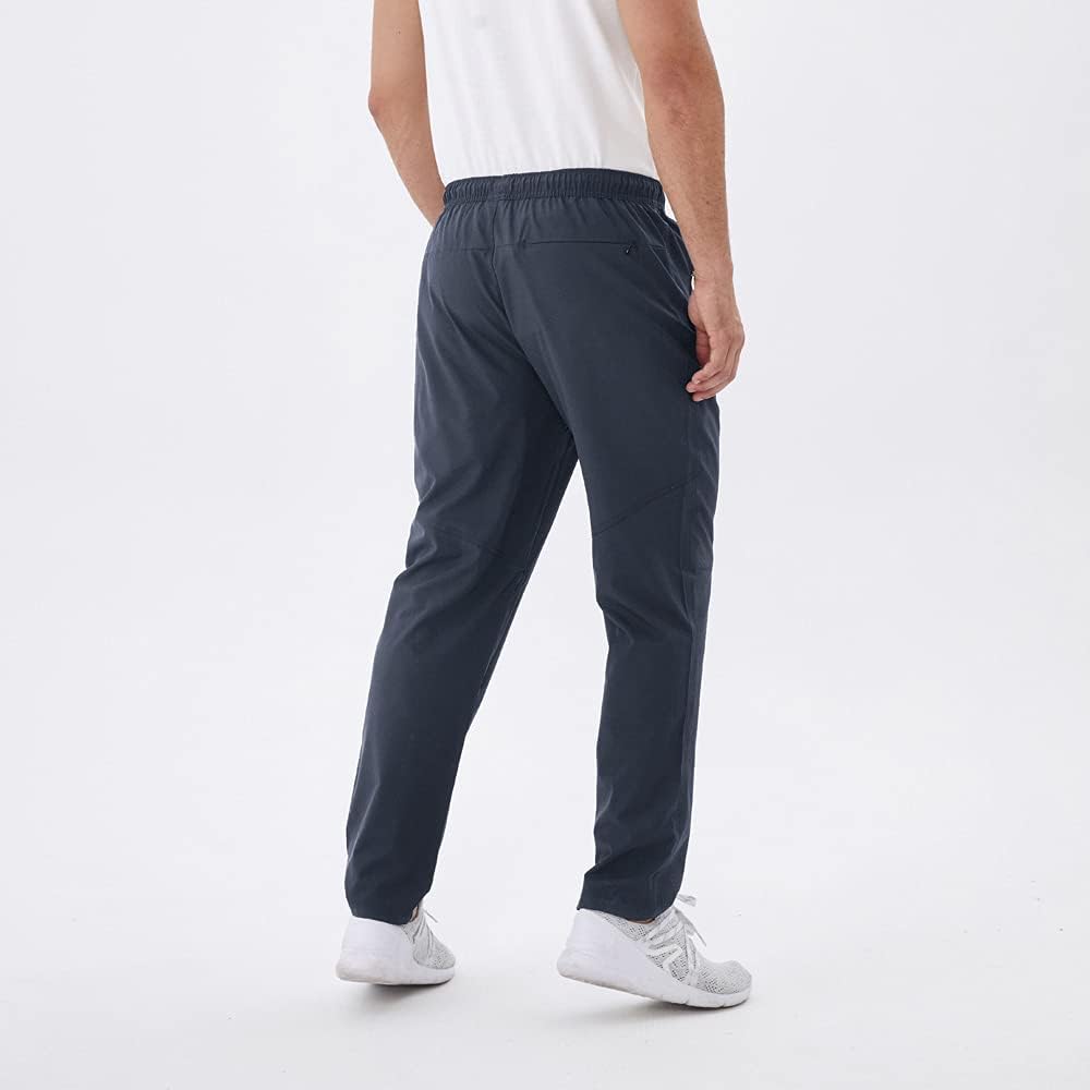 Men's Lightweight Pants with Zipper Pockets Quick Dry Workout Athletic Travel Pants