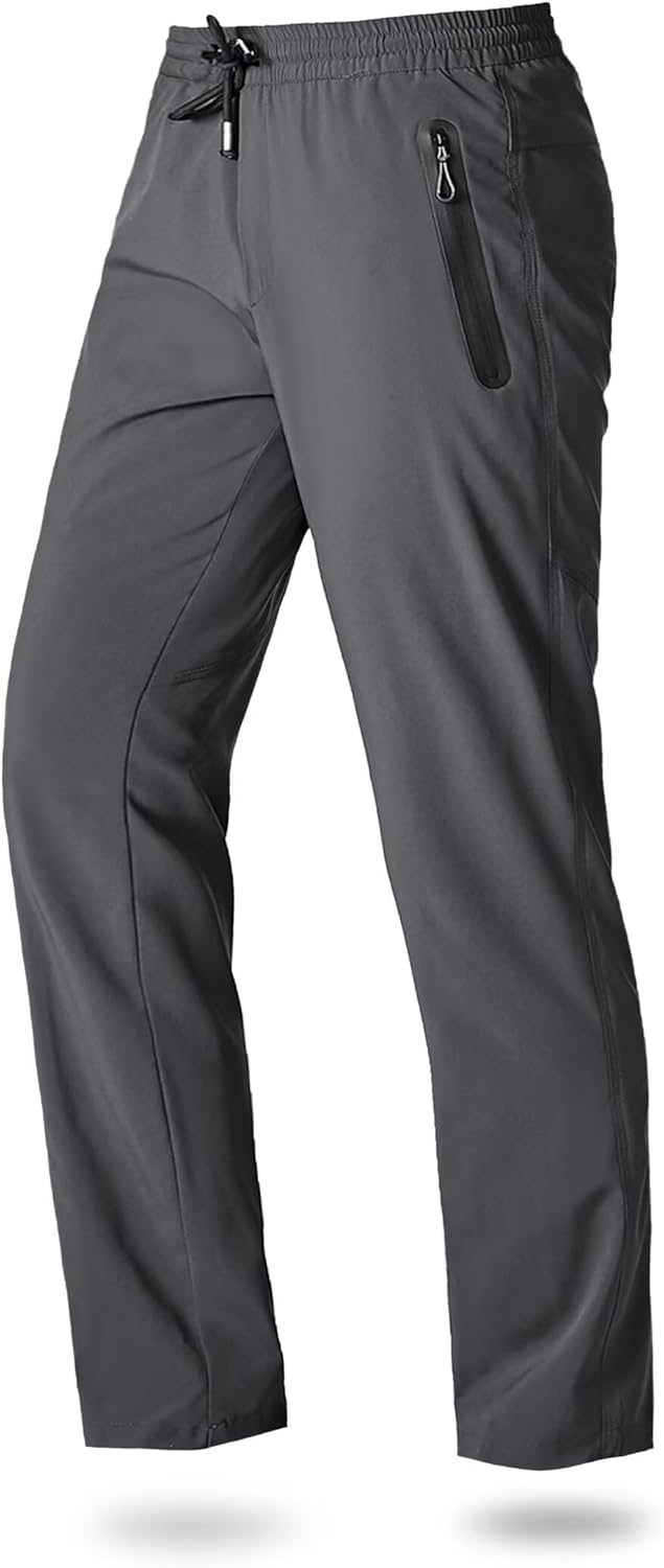 Men's Joggers Lightweight Quick Dry Casual Athletic Hiking Pants Sweatpants with Pockets Elastic Waist