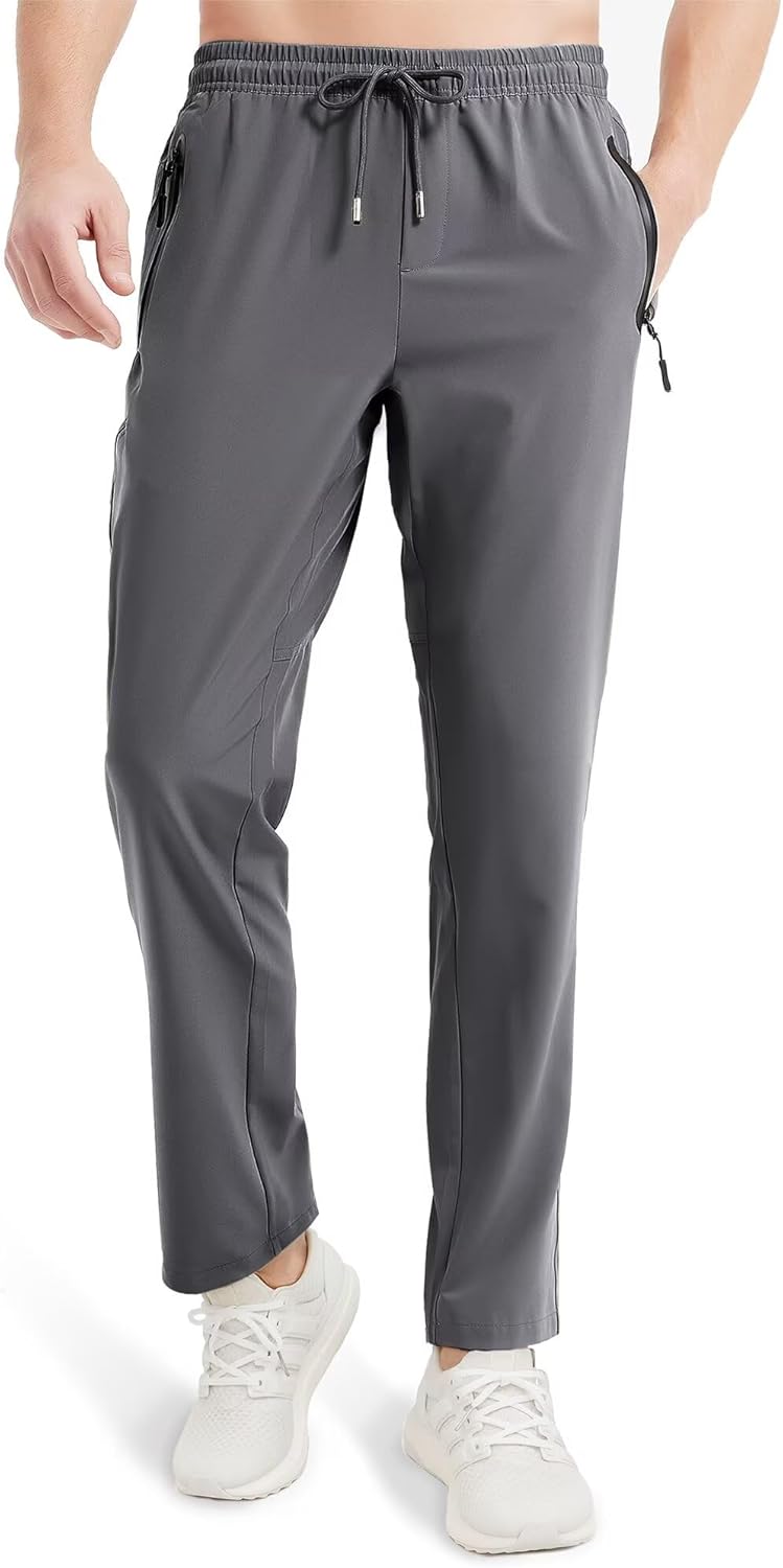 Men's Joggers Lightweight Quick Dry Casual Athletic Hiking Pants Sweatpants with Pockets Elastic Waist