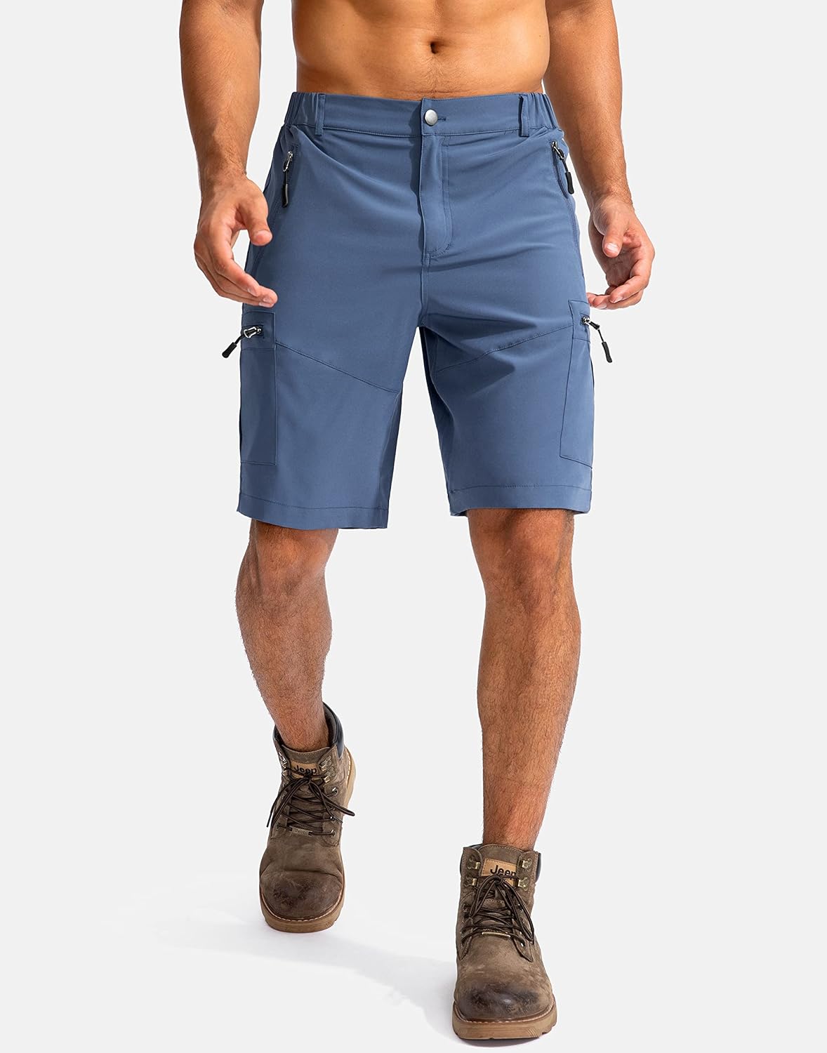 Men's Hiking Cargo Shorts 9" Lightweight Outdoor Work Shorts for Men Travel Golf Camping Casual with 5 Zipper Pockets