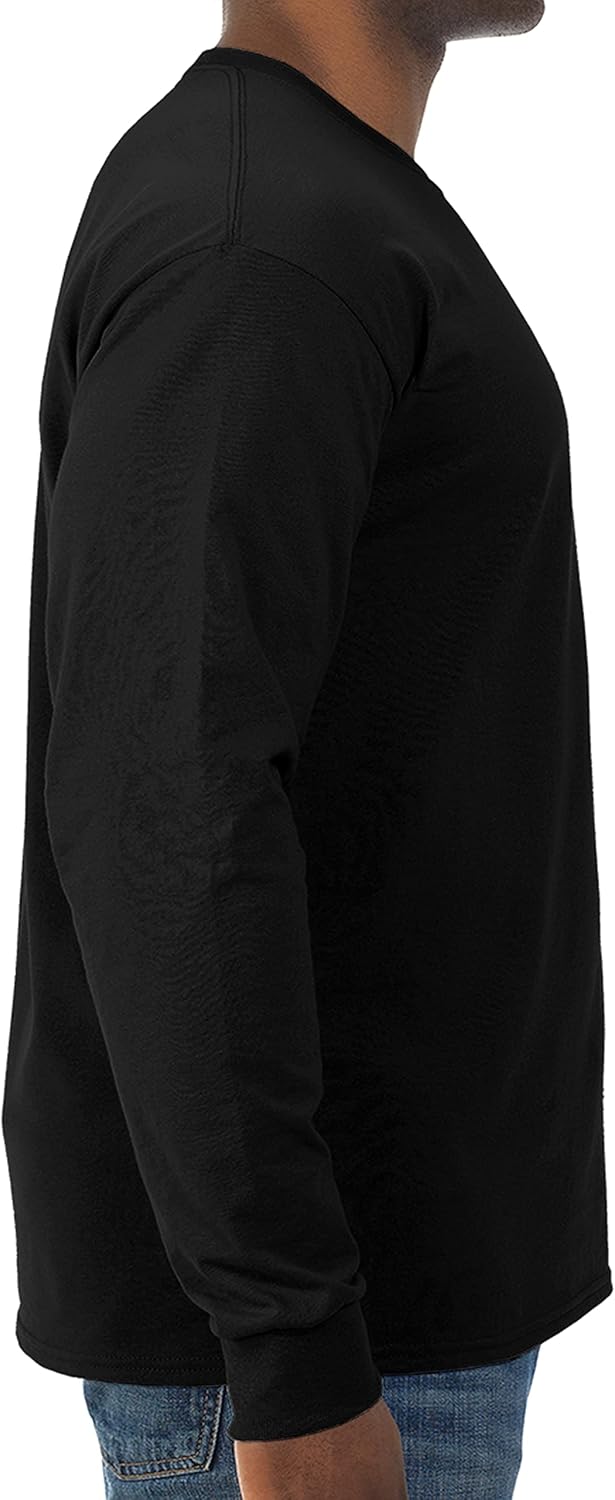 Men's  Cotton Blend Long Sleeve Tees, Moisture Wicking, Odor Protection, UPF 30+, Sizes S-3x