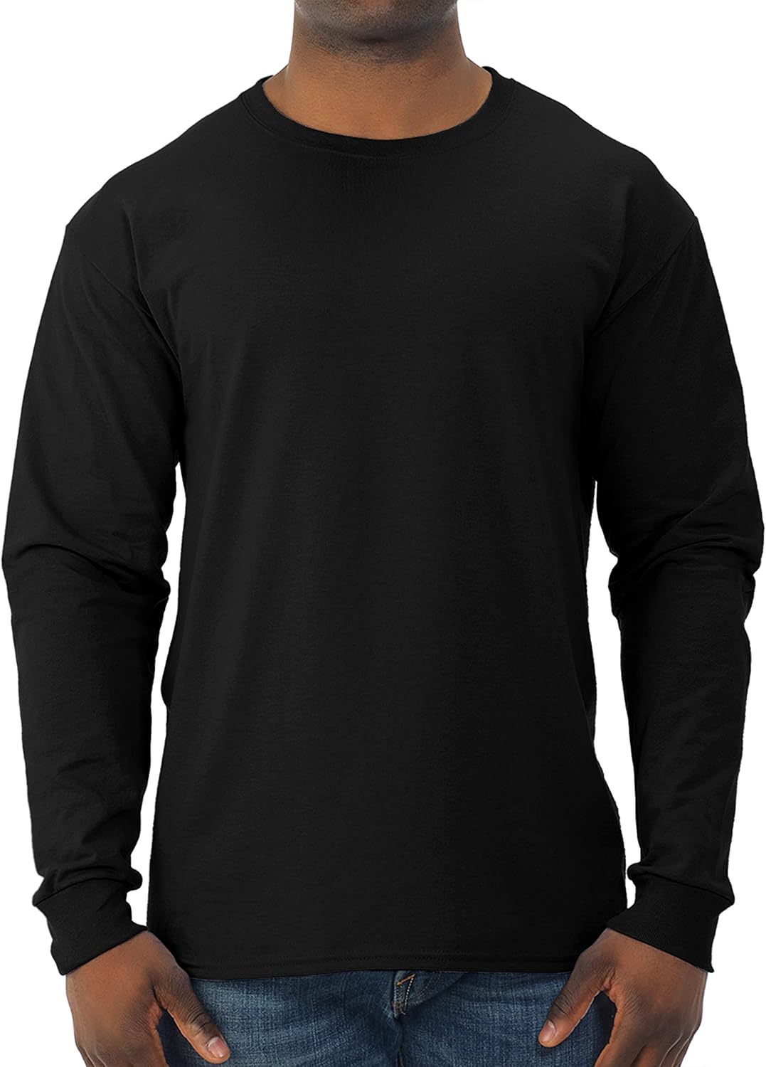 Men's  Cotton Blend Long Sleeve Tees, Moisture Wicking, Odor Protection, UPF 30+, Sizes S-3x