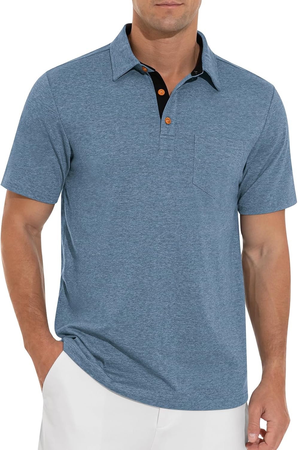 Casual  Shirts for Men Short Sleeve Quick Dry  Shirts Collared T-Shirt
