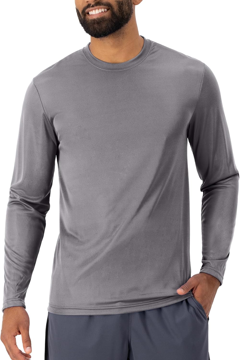 Men's Long-Sleeve T-Shirt Pack,  Moisture-Wicking Performance T-Shirts, Performance Tee, 2-Pack