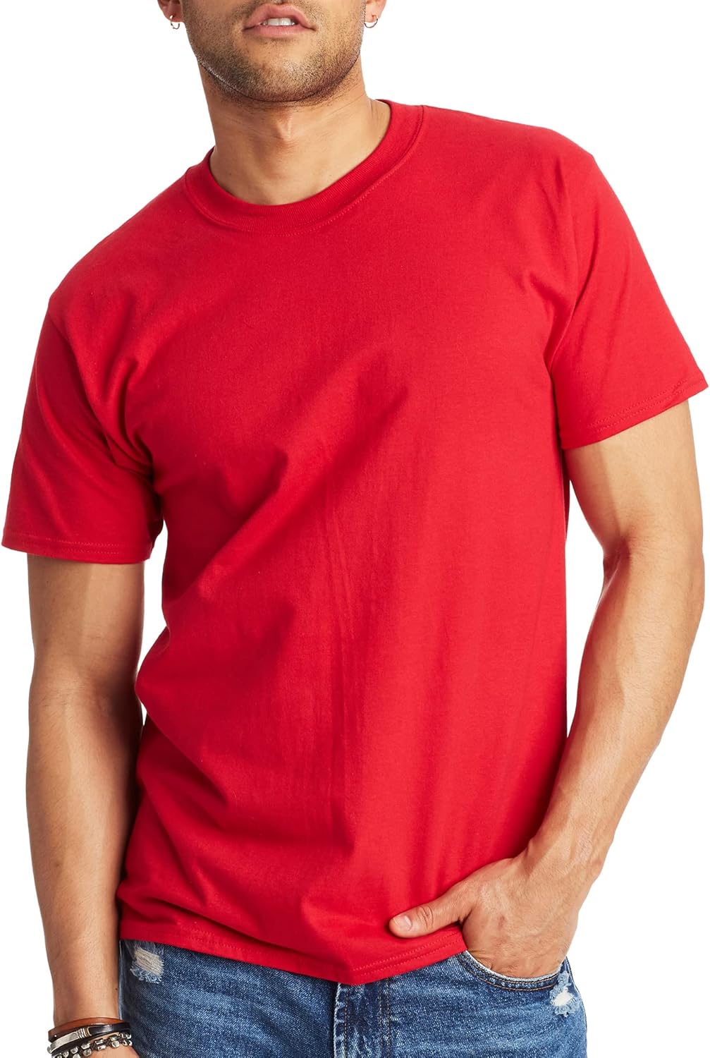 Men's  T-Shirt, Heavyweight Cotton Tee, 1 Or 2 Pack, Big & Tall