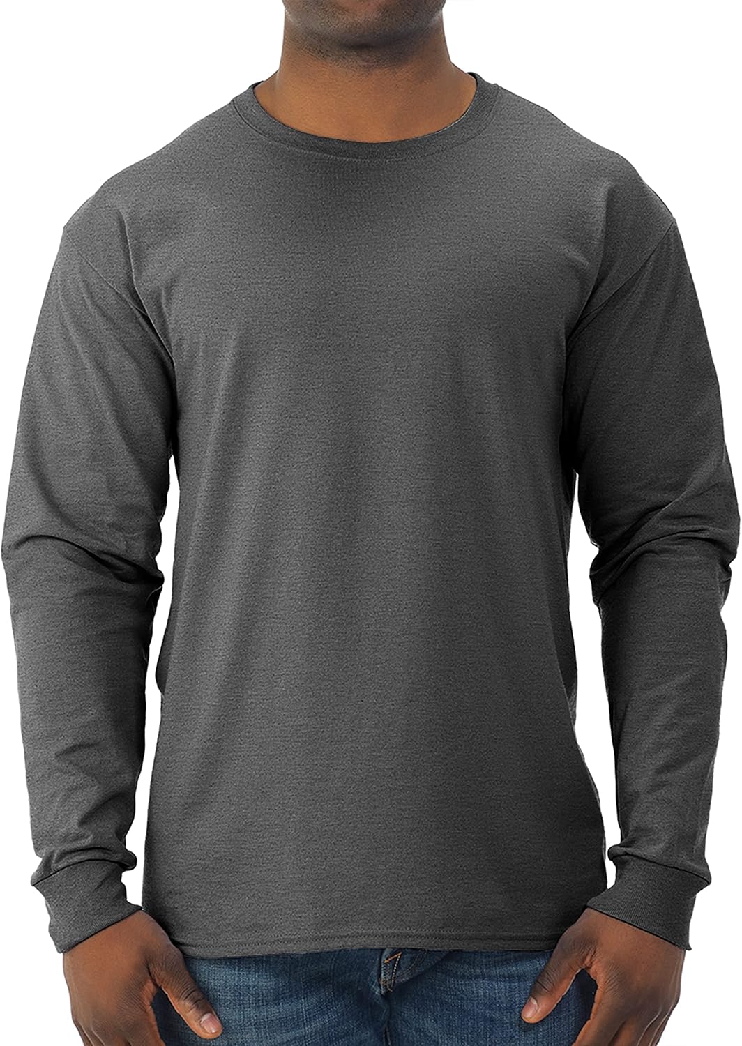 Men's  Cotton Blend Long Sleeve Tees, Moisture Wicking, Odor Protection, UPF 30+, Sizes S-3x
