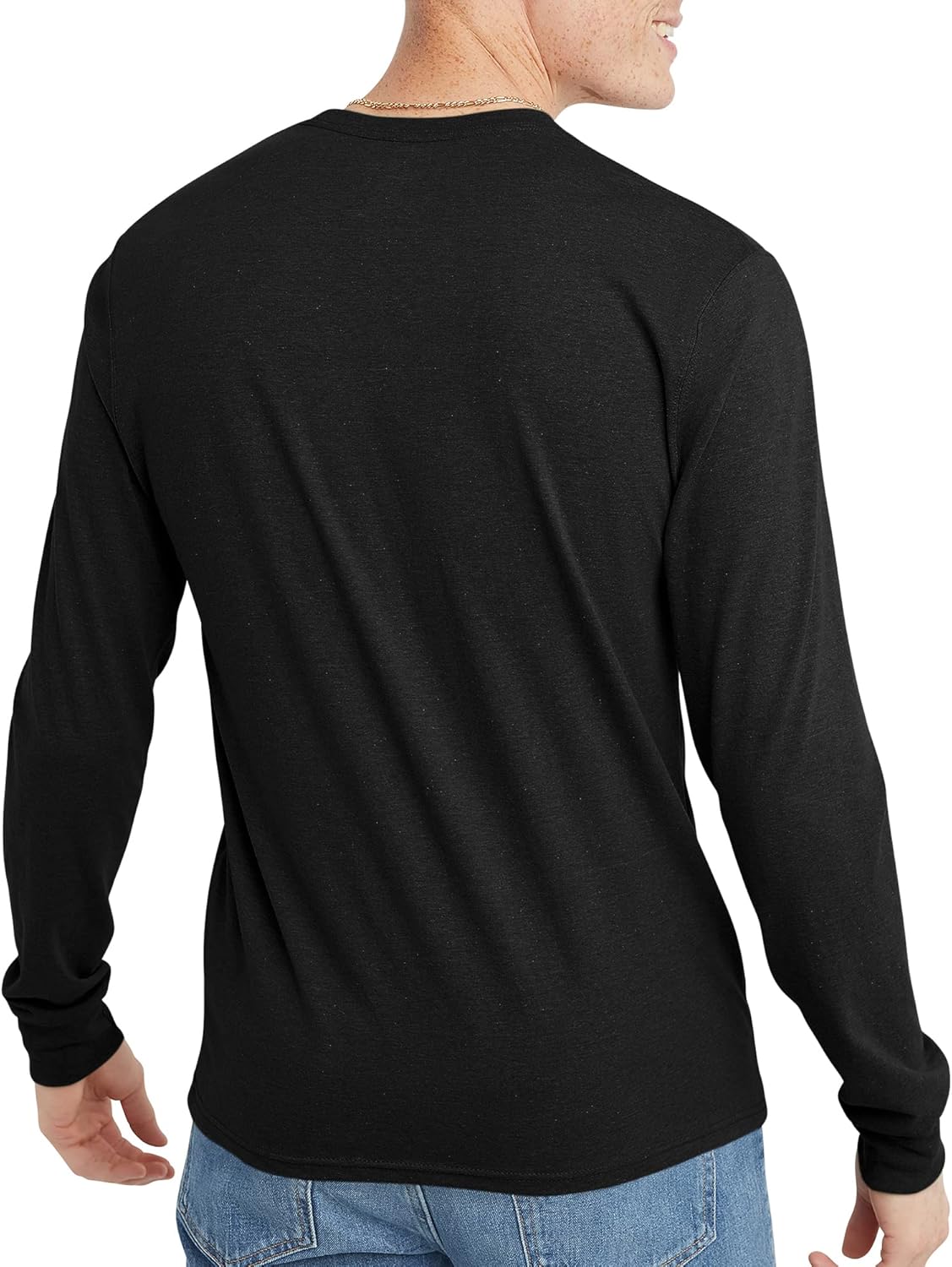 Men's Long Sleeve T-Shirt, Lightweight Tri-Blend Jersey Tee for Men, Available in Tall