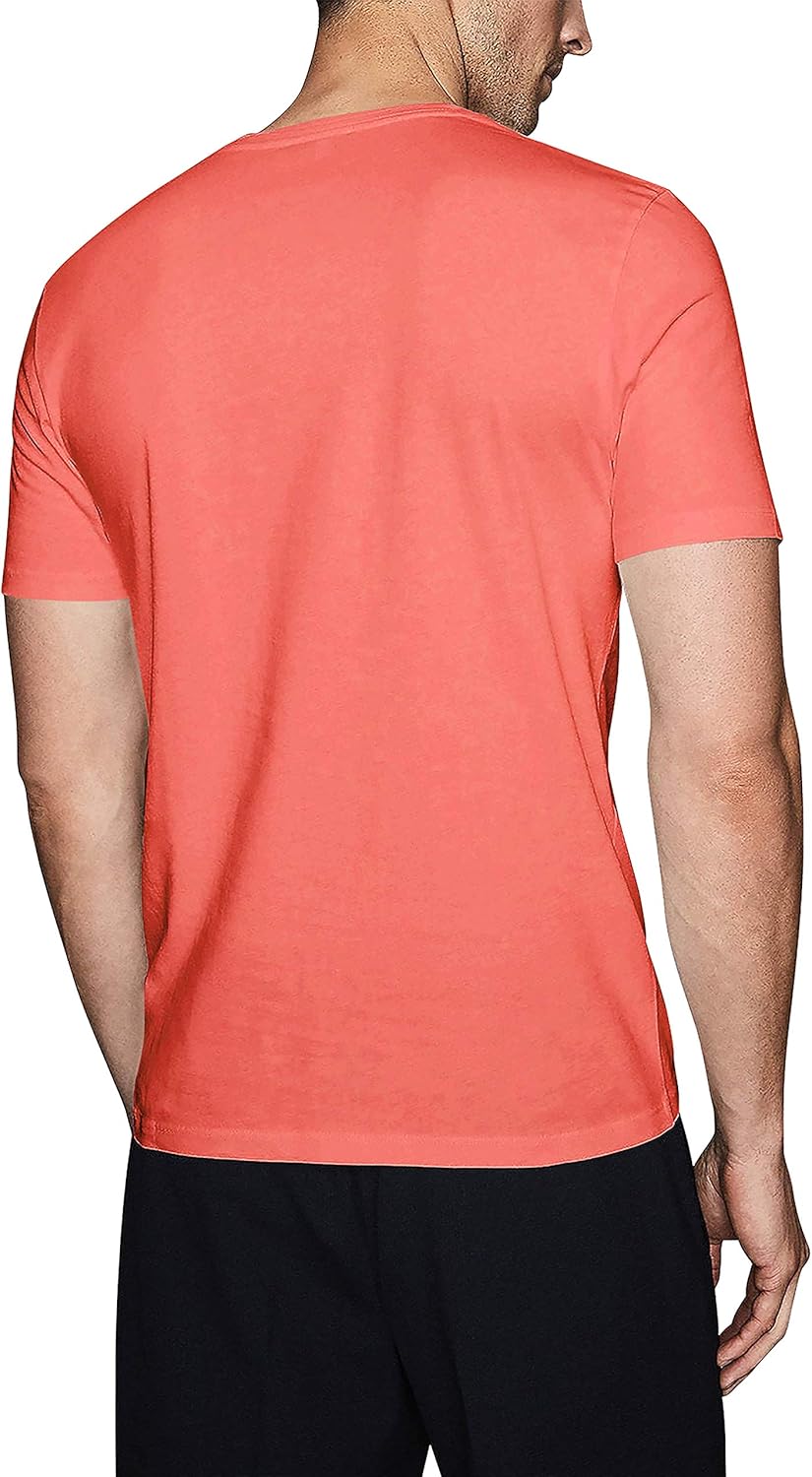 Mens Active V Neck T-Shirts Gym Workout Dance Slim Fit Shirts