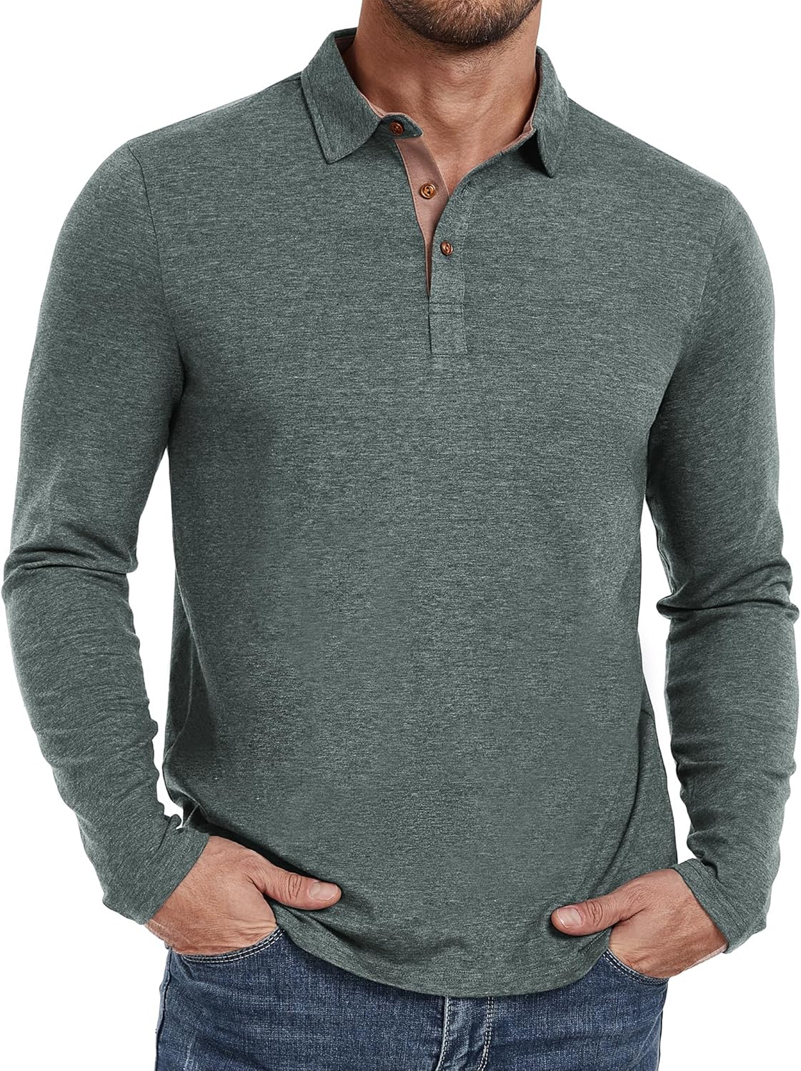 Mens  Short/Long Sleeve Shirt Classic Button Basic Solid Color Designed Collared  Shirt Fashion Casual Shirts